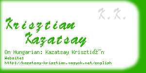 krisztian kazatsay business card